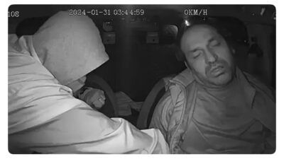 izmir'de, sogukta üsümesin diye araca
aldigi