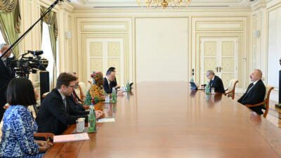 Azerbaycan Cumhurbaşkanı İlham Aliyev, Dünya Ticaret Teşkilatı Genel Direktörünü kabul etti