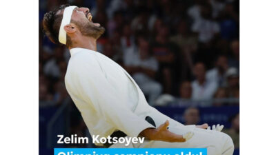 Mihriban Aliyeva, Zelim Kotsoyev’in Olimpiyat şampiyonu olduğuna dair paylaşımda bulundu