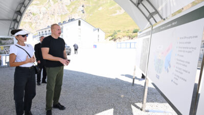 Kəlbəcər rayonunda “İstisu” Müalicə-İstirahət Kompleksində aparılan tikinti işləri ilə tanışlıq