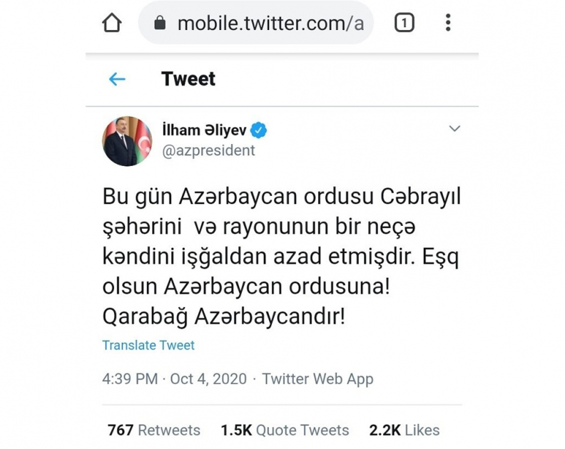 2020-ci il sentyabrın 27-də