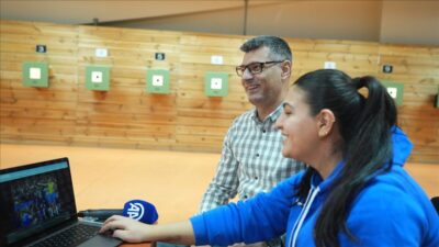 Milli atıcılar Yusuf Dikeç ve Şevval İlayda Tarhan’ın favori AA karesi “Olimpiyat Pozu” oldu