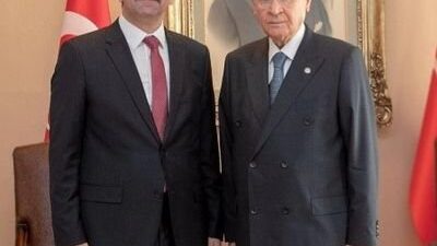 Irak Türkmenleri Hasan Turan Bey’, MHP liderini ziyaret etti.