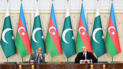 Azərbaycan Prezidenti İlham Əliyev və Pakistanın Baş naziri Məhəmməd Şahbaz Şərif mətbuata bəyanatlarla çıxış ediblər