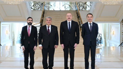 Prezident İlham ƏIiyev “Barselona” Futbol Klubunun prezidentini qəbul edib