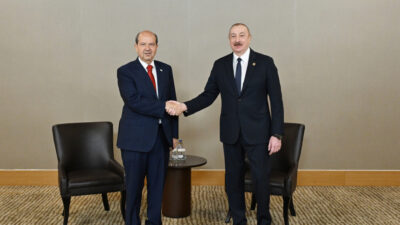 Prezident İlham Əliyevin Antalyada Şimali Kiprin Prezidenti Ersin Tatarla görüşü olub