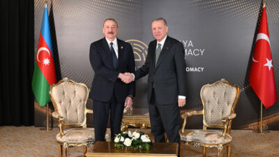 Antalyada Azərbaycan Prezidenti İlham Əliyevin Türkiyə Prezidenti Rəcəb Tayyib Ərdoğan ilə görüşü keçirilib