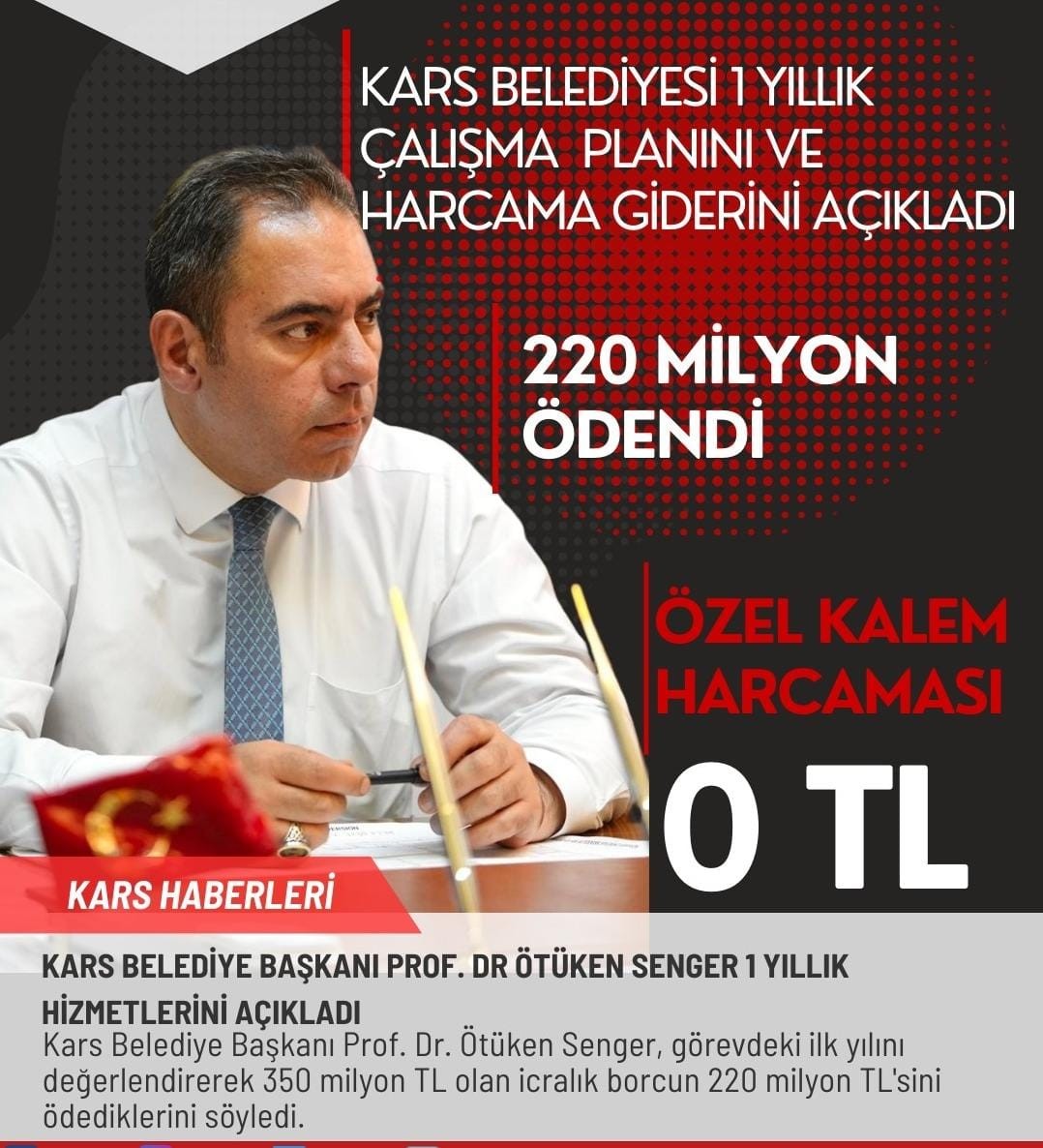 Kars Belediyesi Bir Yılda 220 Milyon Borç Ödedi.