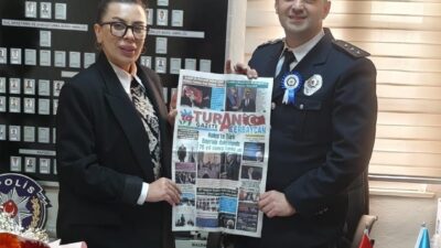 Turan Azerbaycan Gazetesi İmtiyaz Sahibi Polis Haftası’nda Polisleri Ziyaret Etti