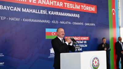 Prezident İlham Əliyev Kahramanmaraşda alqışlarla qarşılandı