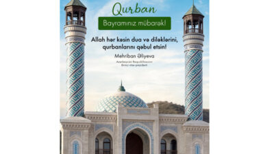 Birinci vitse-prezident Mehriban Əliyeva Qurban bayramı münasibətilə paylaşım edib